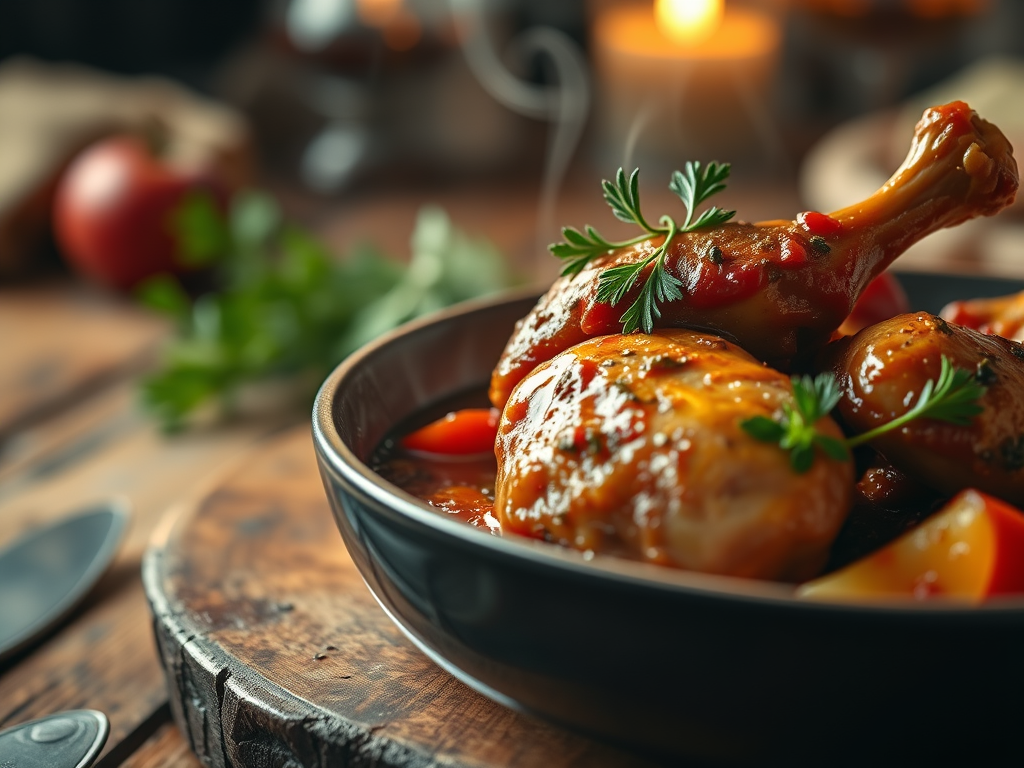 coq au vin to show result of the recipe